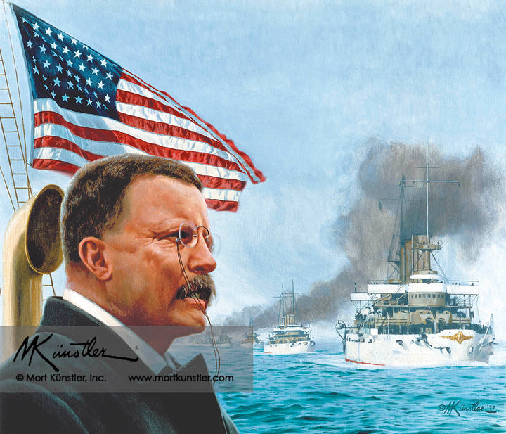 Great White Fleet Sails, The - limited edition print