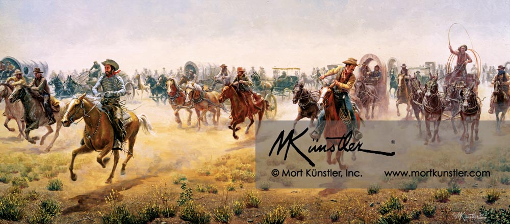 Oklahoma Land Rush - limited edition print – The Official Mort Künstler ...